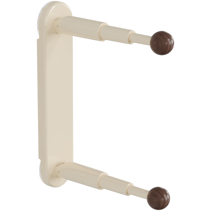 Extendable clothing rod, wall-mounted, without drilling