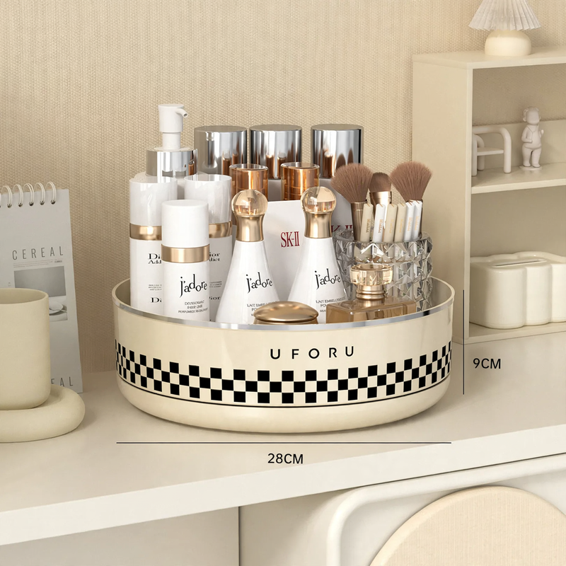 Vintage-style rotating spice rack
