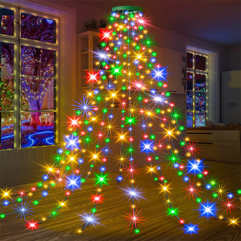 LED Christmas Tree Light String with Star