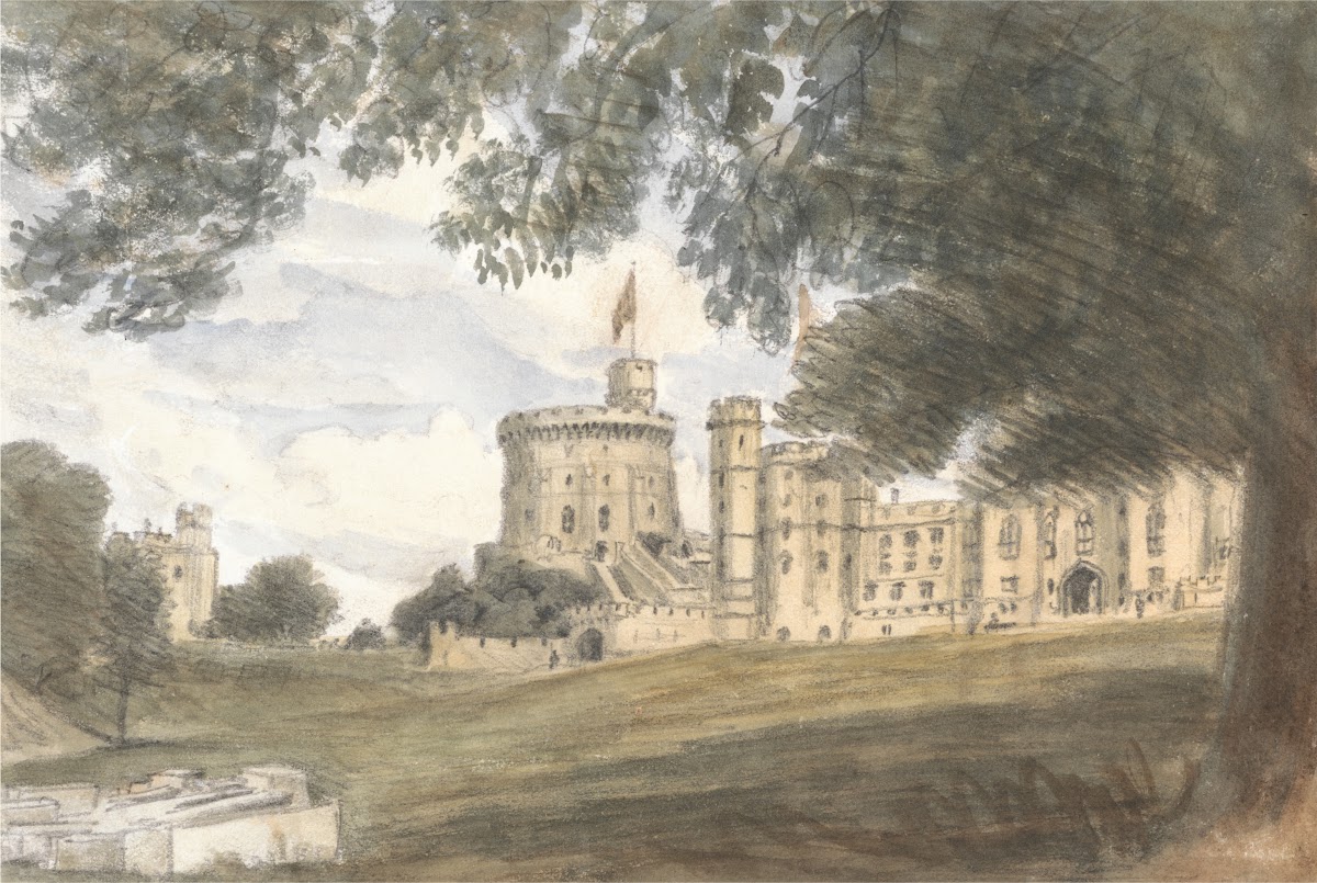 Windsor Castle View King George IV Gate and the Round Tower July 28 1832 1832