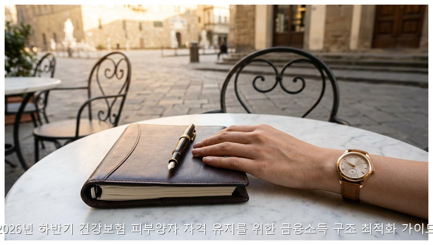 2026년 하반기 건강보험 피부양자 자격 유지를 위한 금융소득 구조 최적화 가이드 핵심 안내 및 분석 인포그래픽 (3)