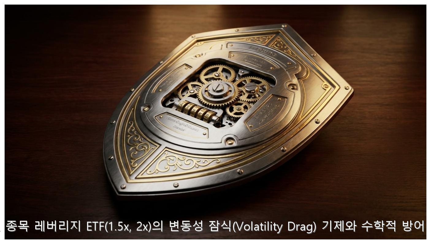 단일 종목 레버리지 ETF(1.5x, 2x)의 변동성 잠식(Volatility Drag) 기제와 수학적 방어 전략 핵심 안내 및 분석 인포그래픽 (5)