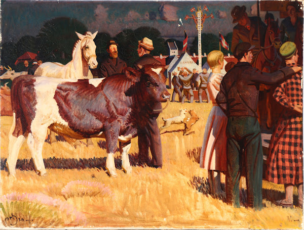 Fra Markedspladsen bag en lille Limfjordsby 1936