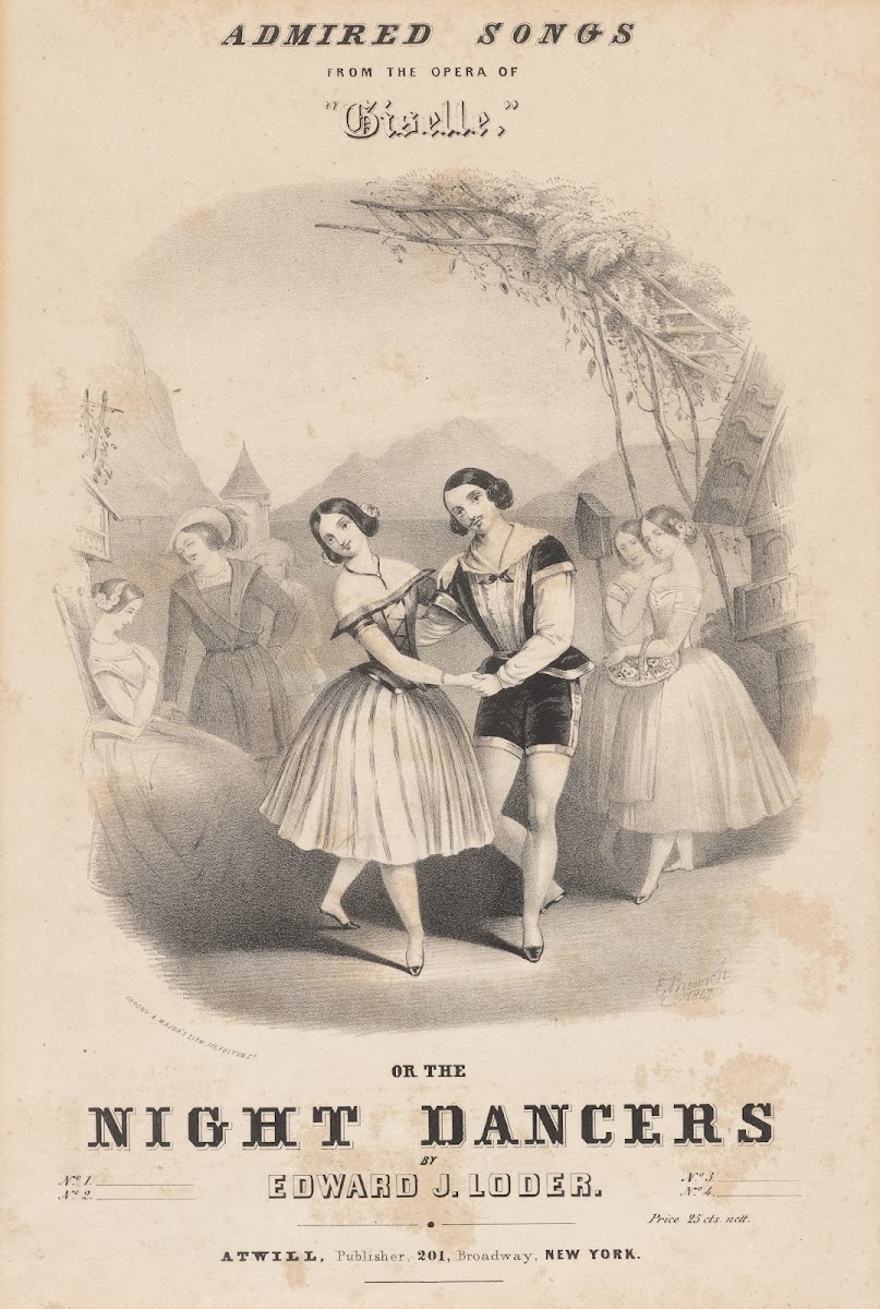 Admired songs from the opera of Giselle or the night dancers by Edward J Loder 1