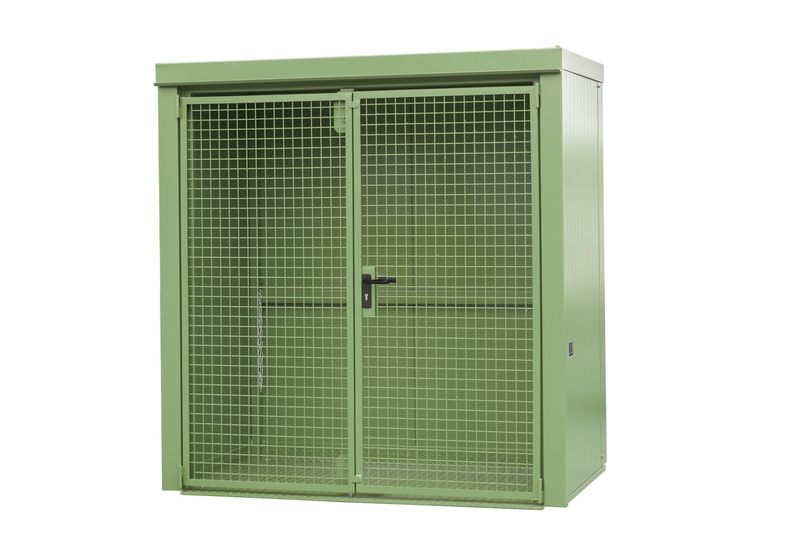 Gasflessen-container GFC-B M1, gelakt, Resedagroen