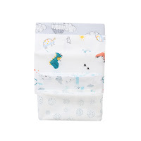 Diaper set Twins 5 pcs (2 flannel, 2 chintz, 1 muslin) blue