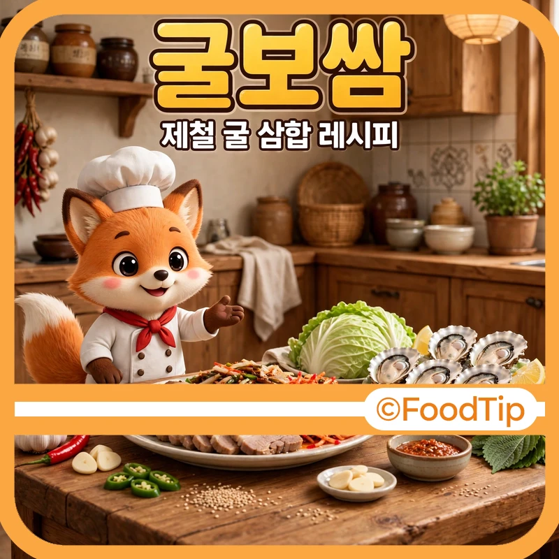 굴보쌈 썸네일 - 제철 굴 삼합 레시피