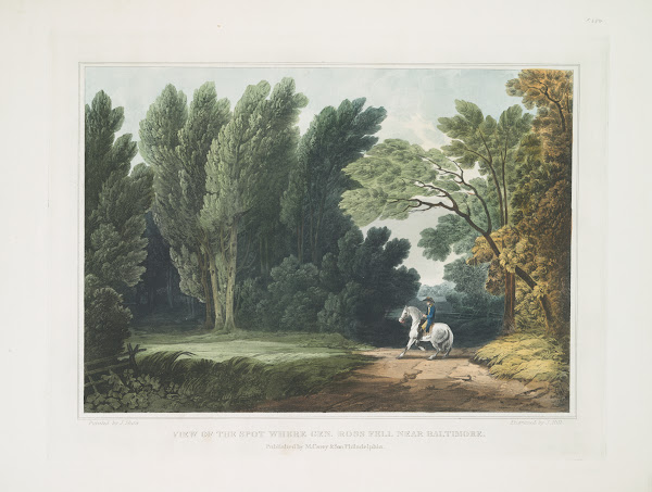 View of the spot where Gen Ross fell near Baltimore 1819   1821