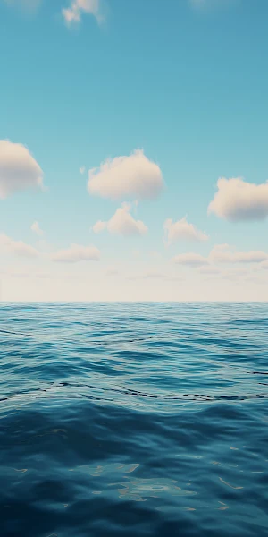 Ocean, Sea, Sky, Clouds 2K iPhone Wallpaper Background