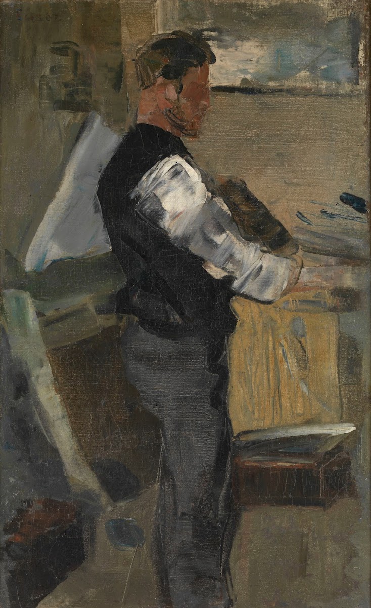 Willy Finch in the Studio 1880