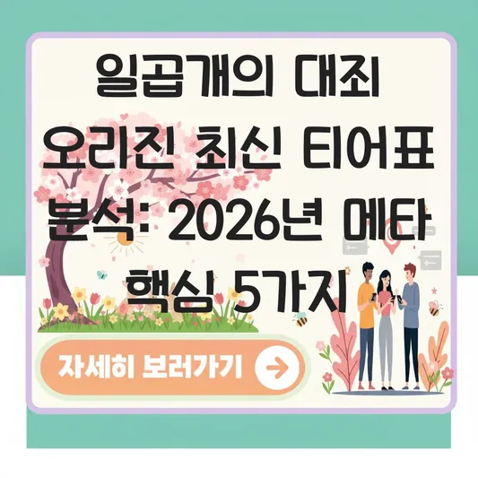 일곱개의 대죄 오리진 최신 티어표 분석