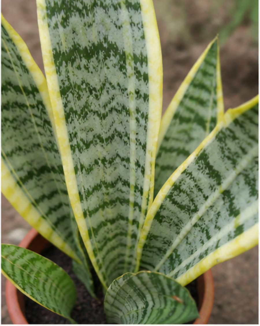 Variegated Dwarf Snake Plant — view 4