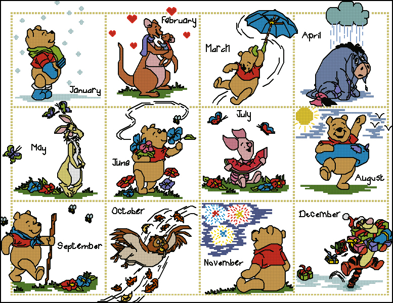 CMP JAN1133 62 Pooh Friends Calendar