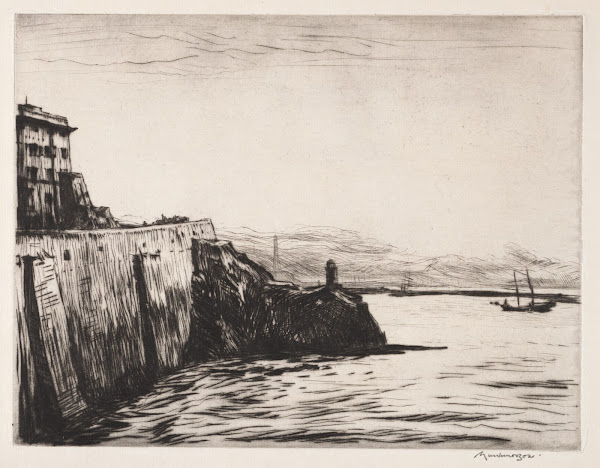 Evening Port of Genoa 1915