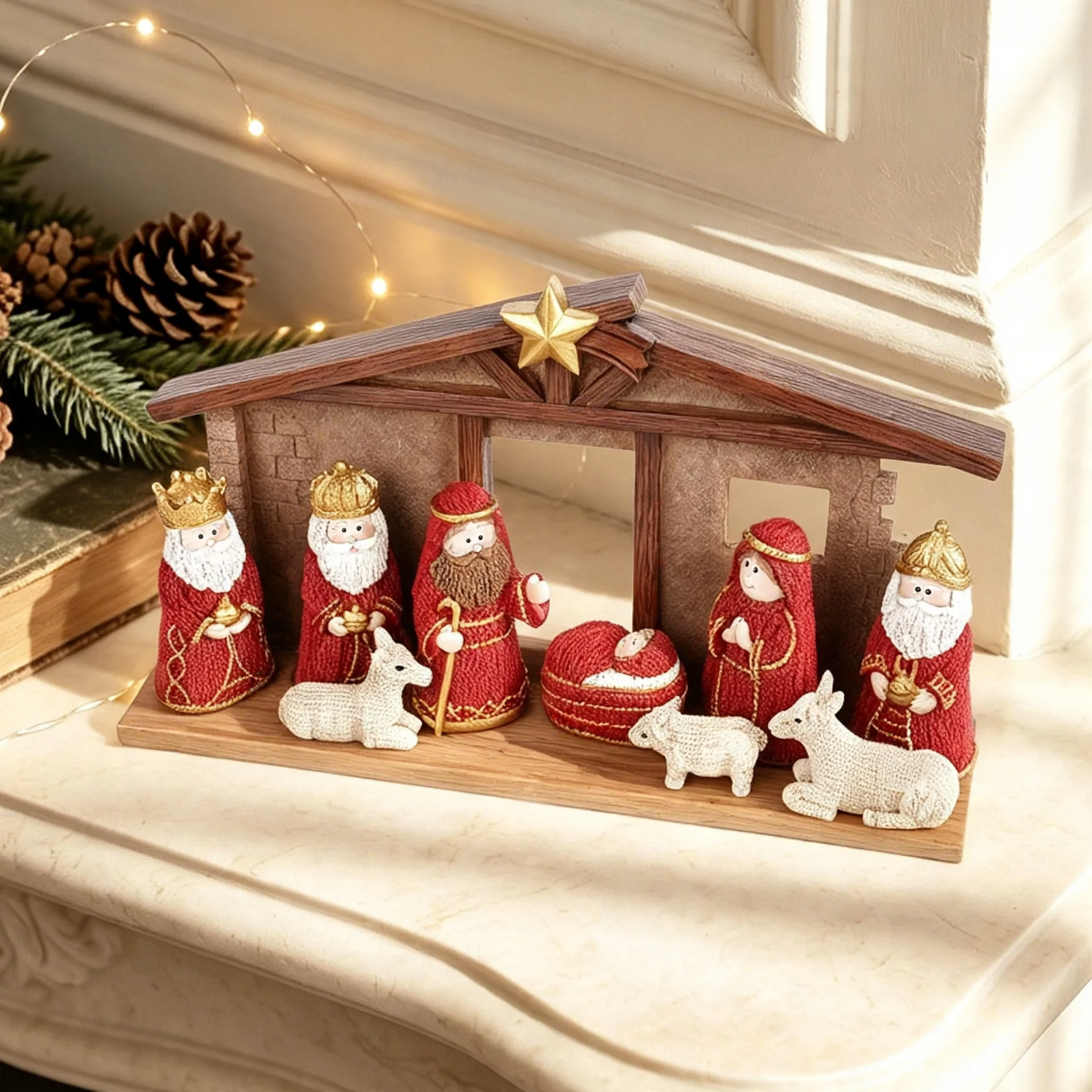 Christmas nativity set made of resin