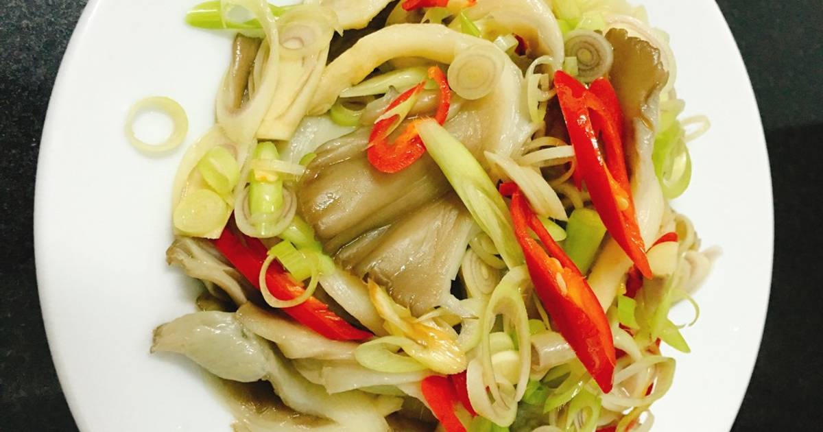Nấm Bào Ngư Xào Sả Ớt