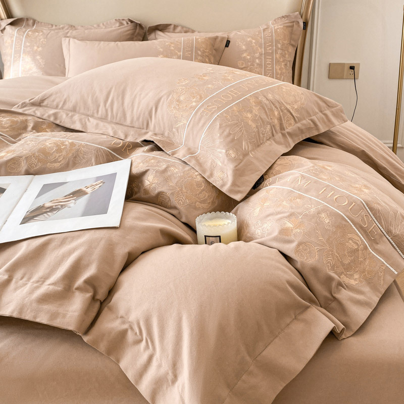 Bedding set made of long-staple cotton, brushed
