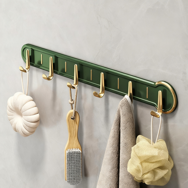 Self-adhesive wall hooks, 6-piece set