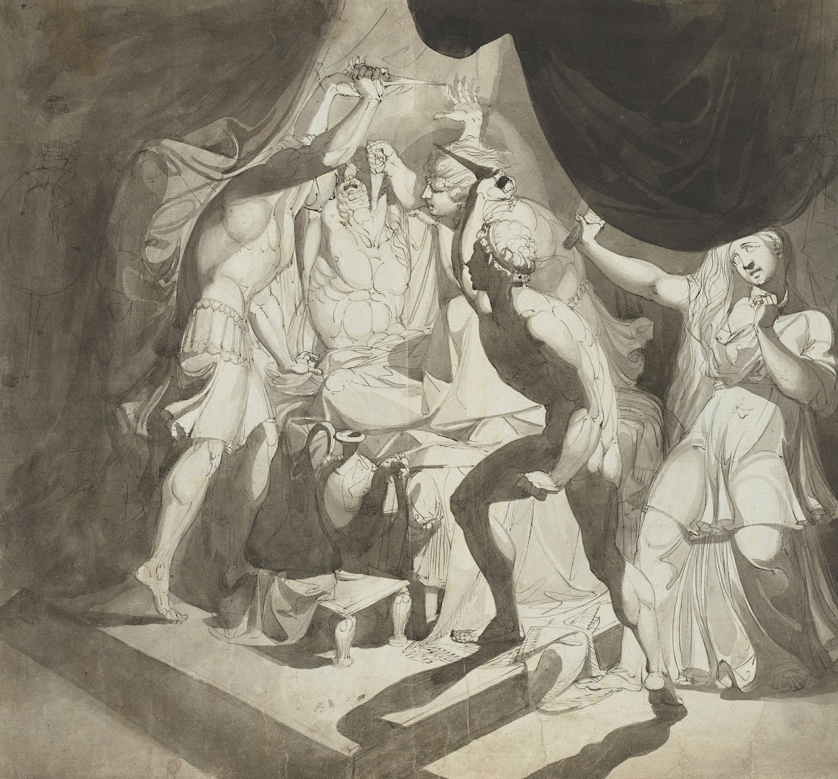 An Old Man Murdered by Three Younger Men early 1770s