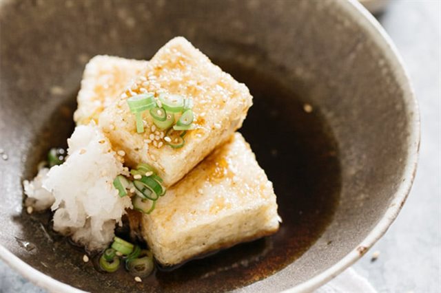 Đậu Hũ Chiên Sốt Tương Kiểu Nhật