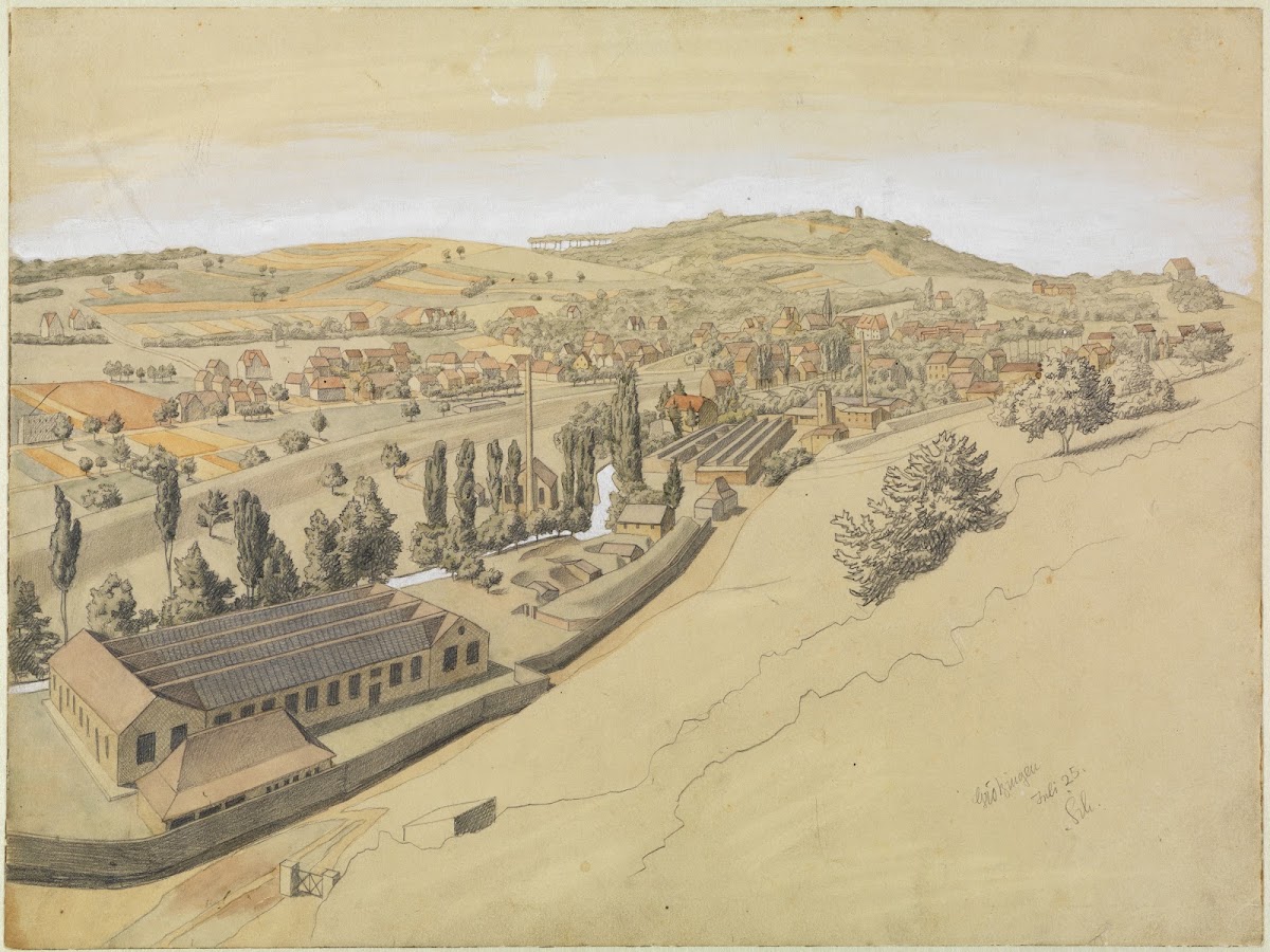 Grötzingen mit dem Turmberg 1925