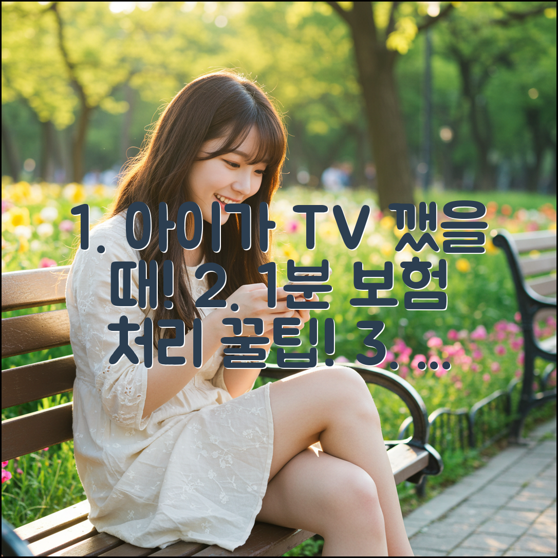 자녀가 남의 TV 깼을 때? 1분 만에 보험 처리 꿀팁 3가지