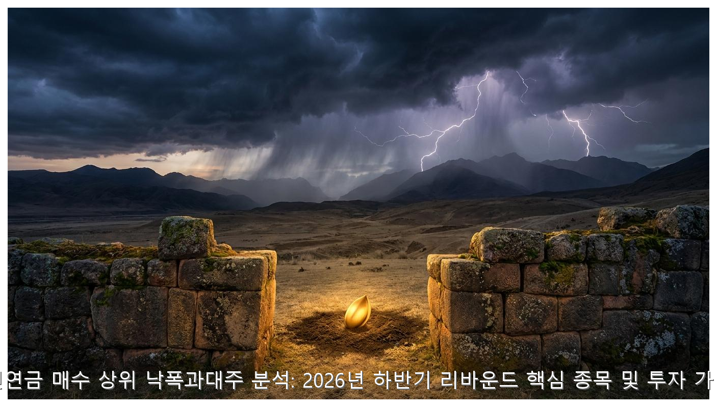 국민연금 매수 상위 낙폭과대주 분석: 2026년 하반기 리바운드 핵심 종목 및 투자 가이드 핵심 안내 및 분석 인포그래픽 (7)