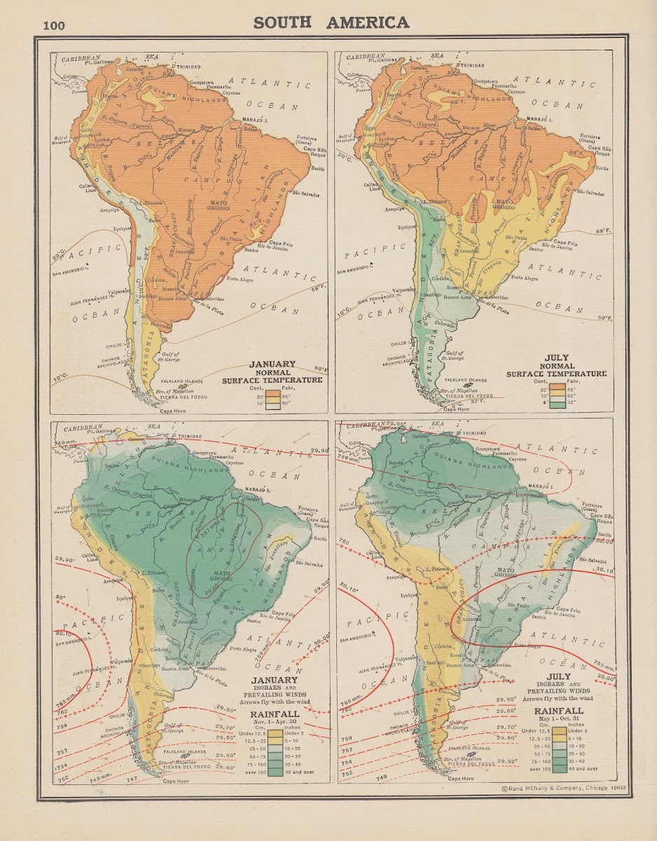South America Temperature Rainfall 1943