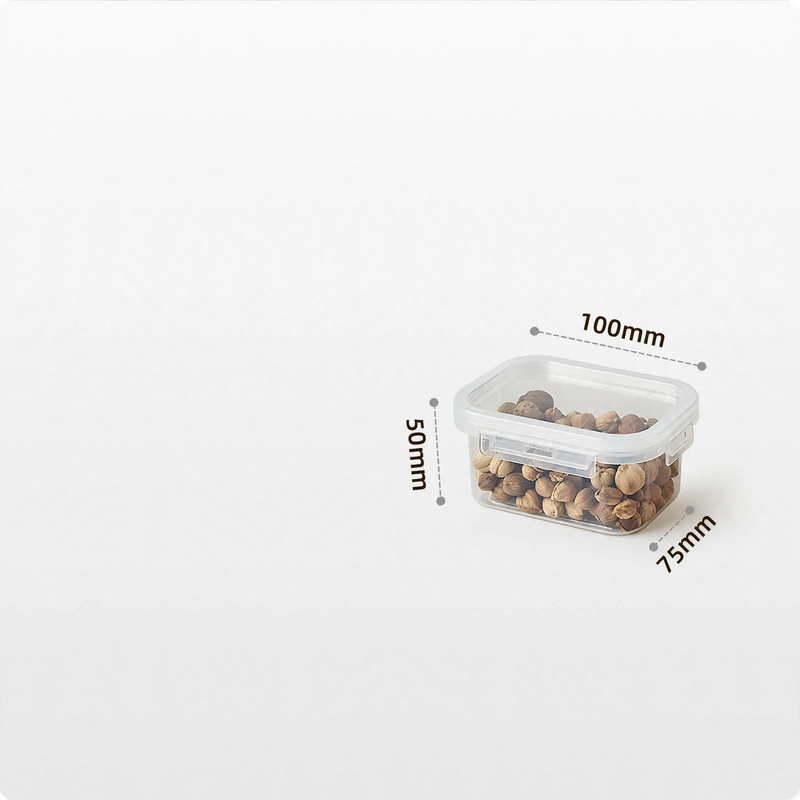 Plastic food storage containers, 200–900 ml