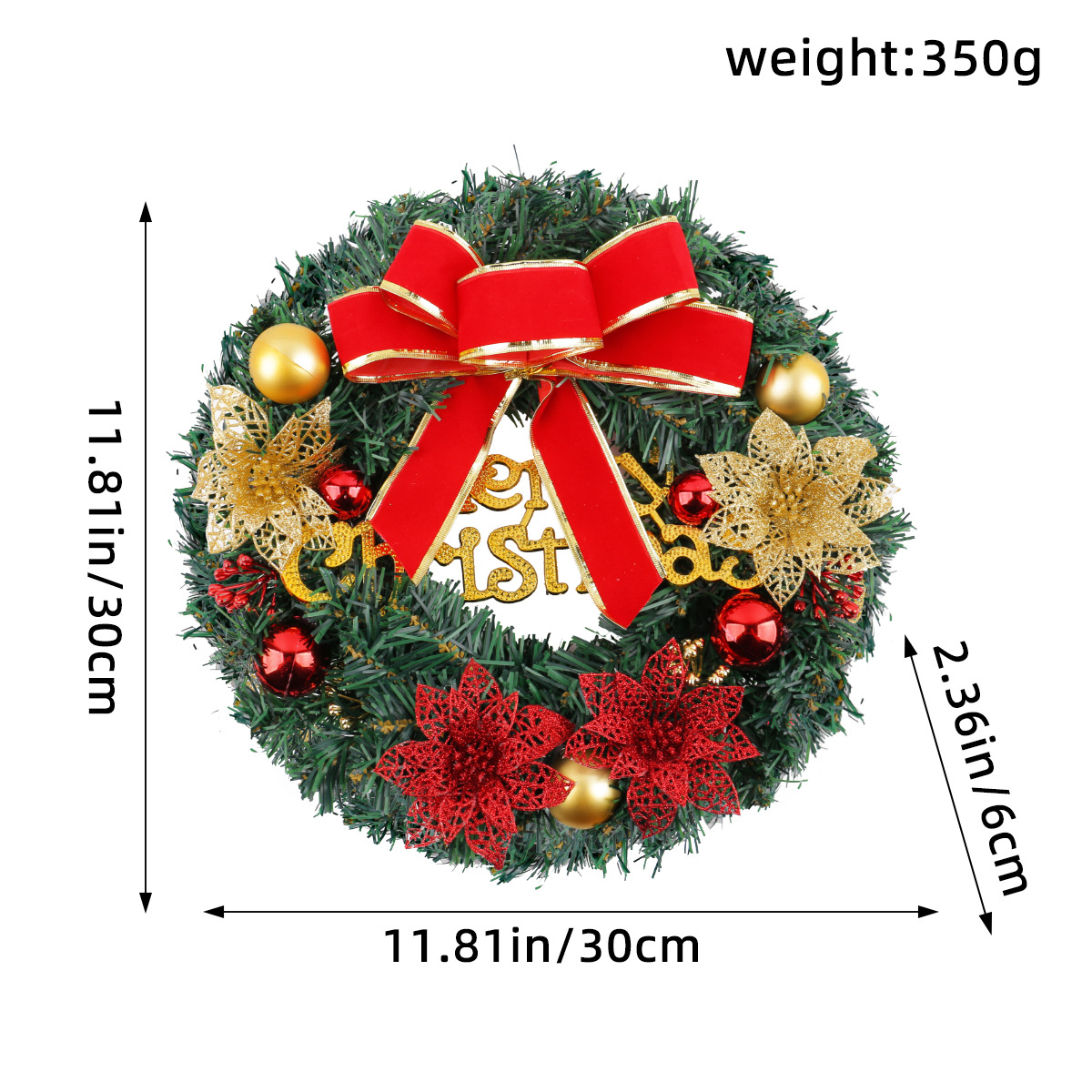 Decorative Wooden Christmas Wreath