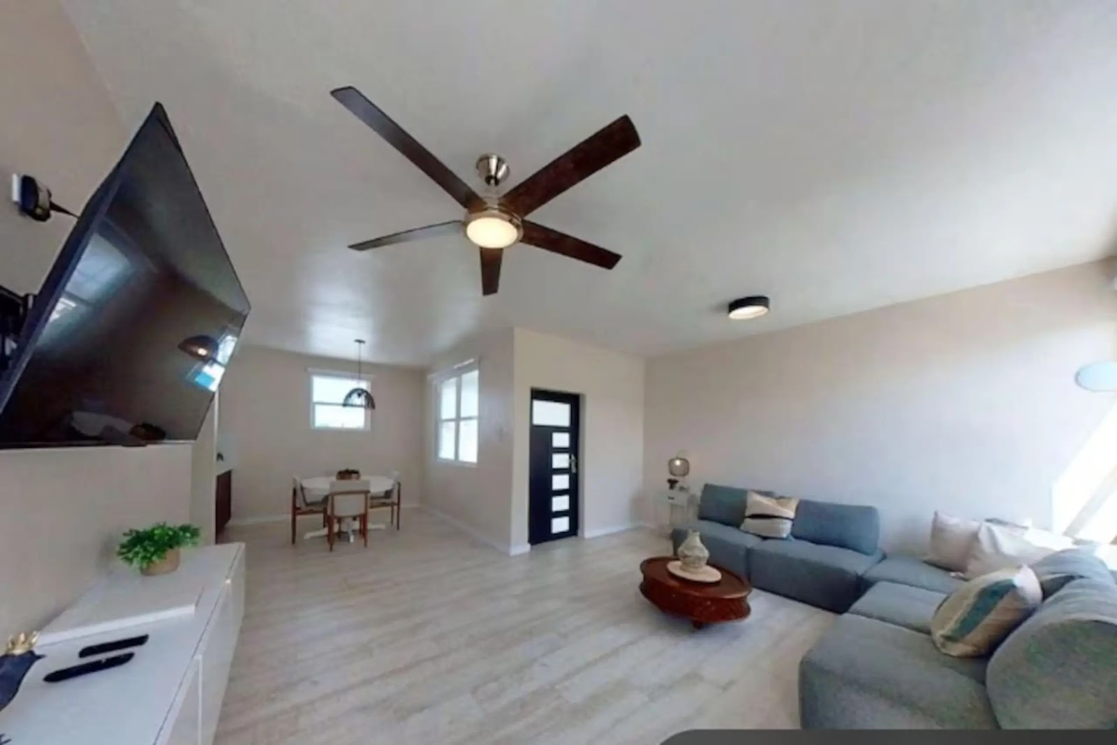 Living room space at one of our PR Beach Stays apartments