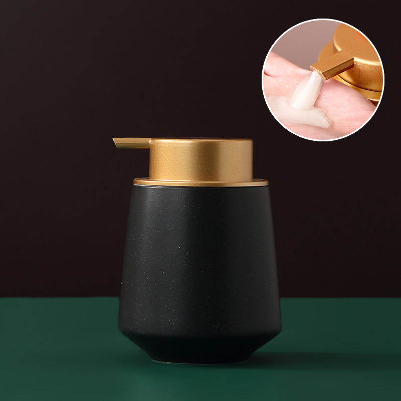 Ceramic soap dispenser with pump