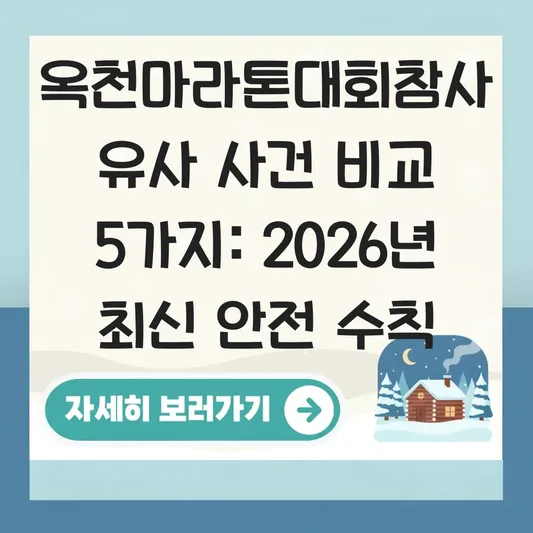 옥천마라톤대회참사 유사 사건 비교