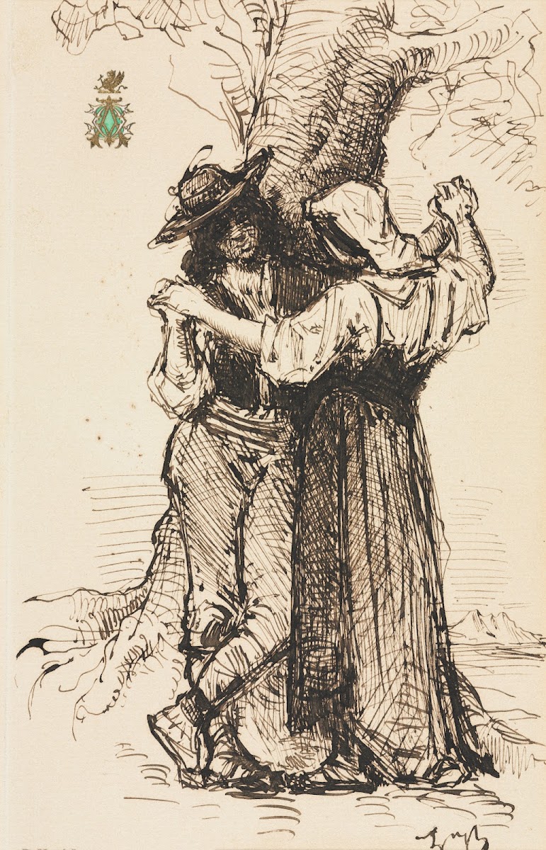 Couple Courting by a Tree 1871