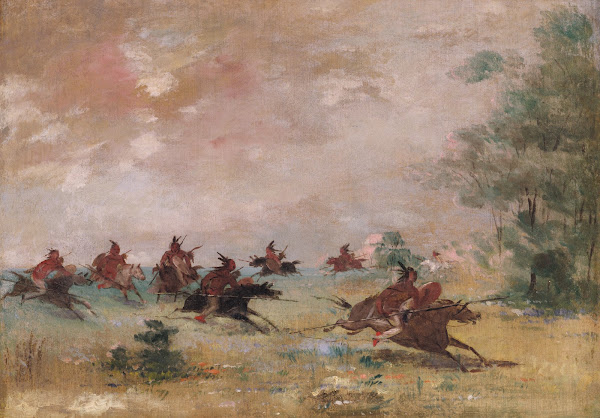 Comanche War Party Mounted On Wild Horses 1834 1837