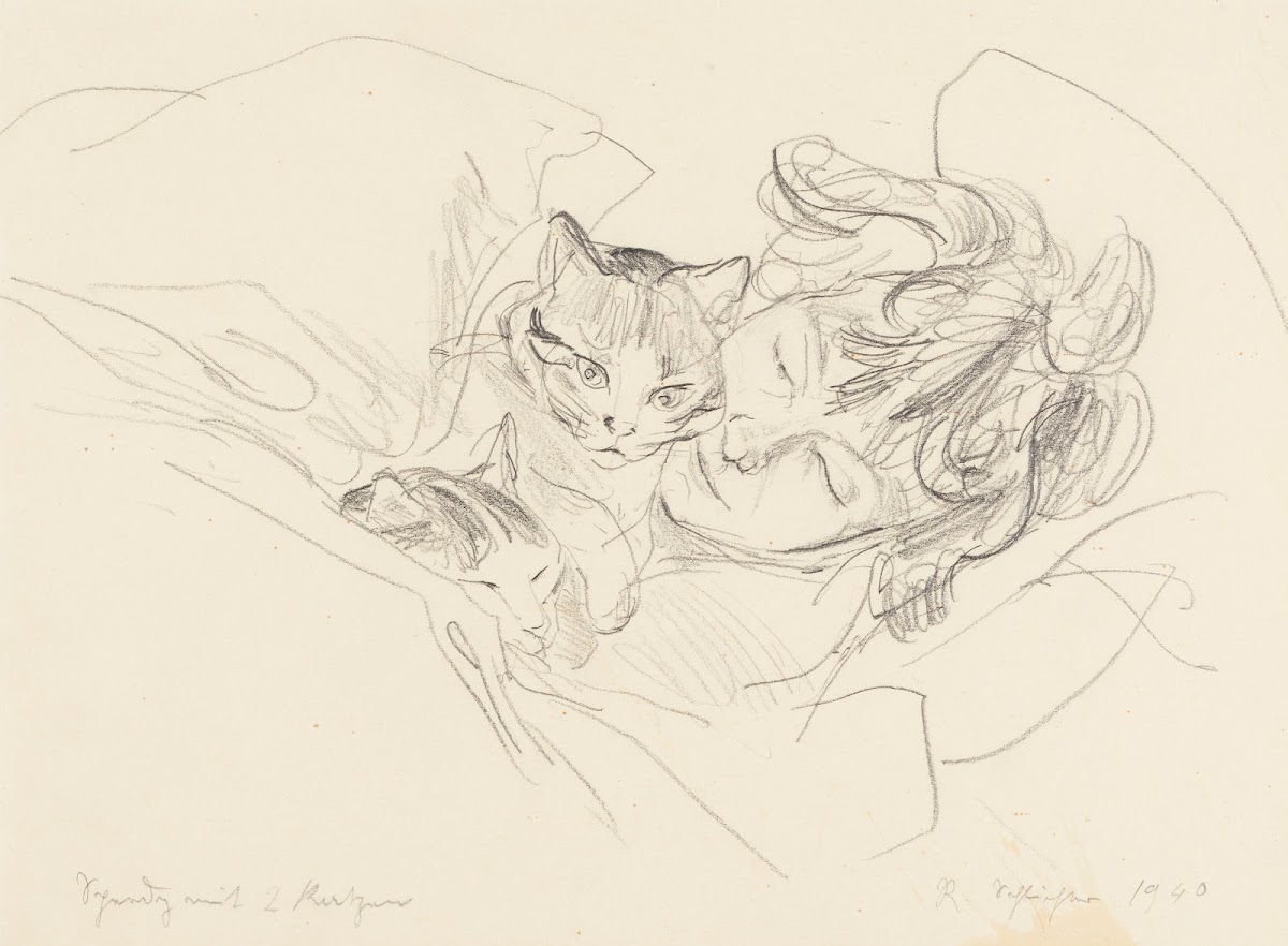 Speedy mit 2 Katzen 1940