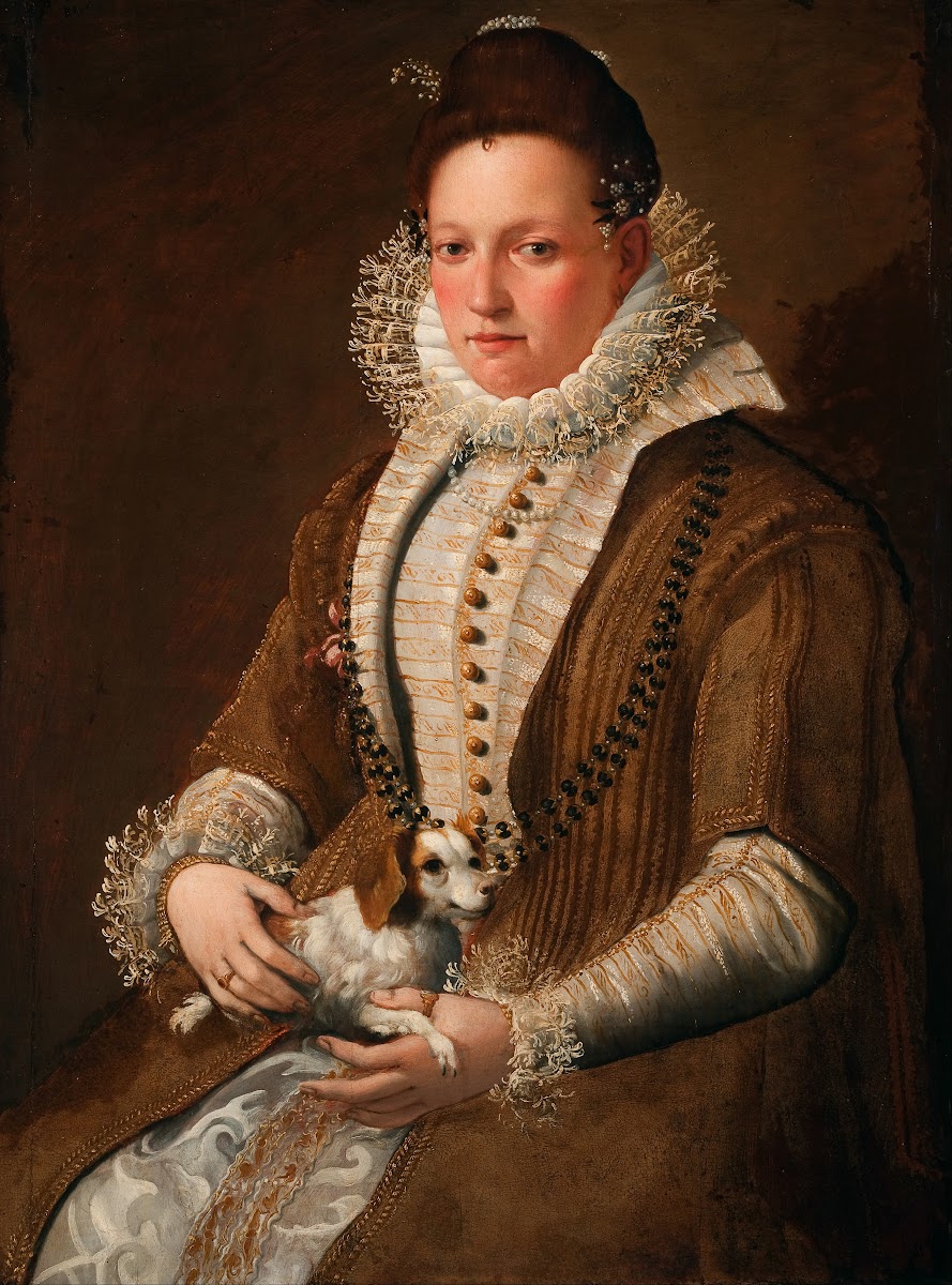 Portrait of a Lady with a Dog between 1552 and 1614
