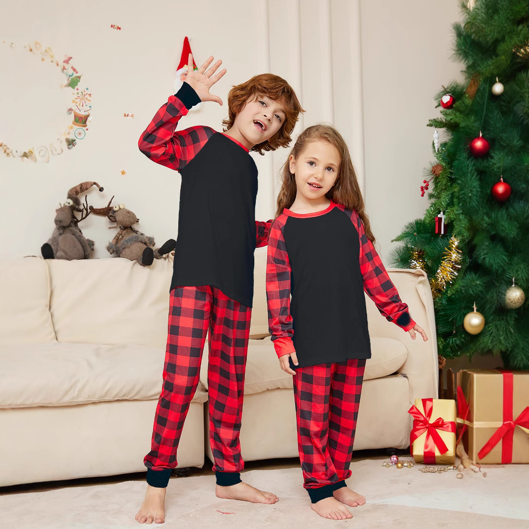 Christmas pajama set for the whole family, checked