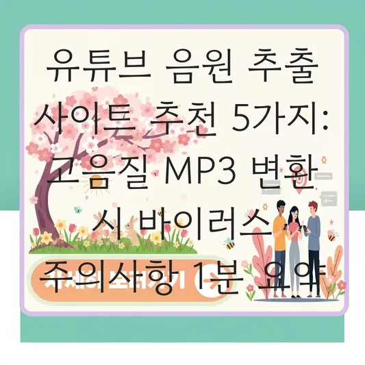 유튜브 음원 추출 사이트 추천 및 고음질 MP3 변환 시 바이러스 주의사항 대표 이미지