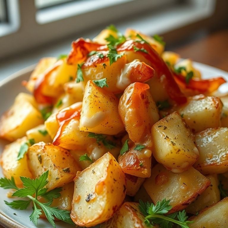 Crispy Smashed Potato Salad – Easy, Crunchy Weeknight Side finished