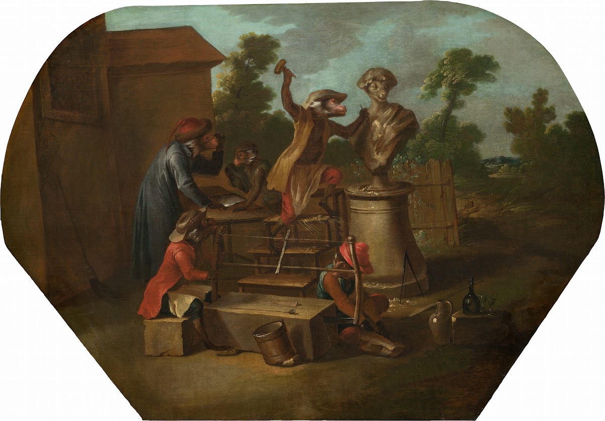 Singerie The Sculptor c 1739