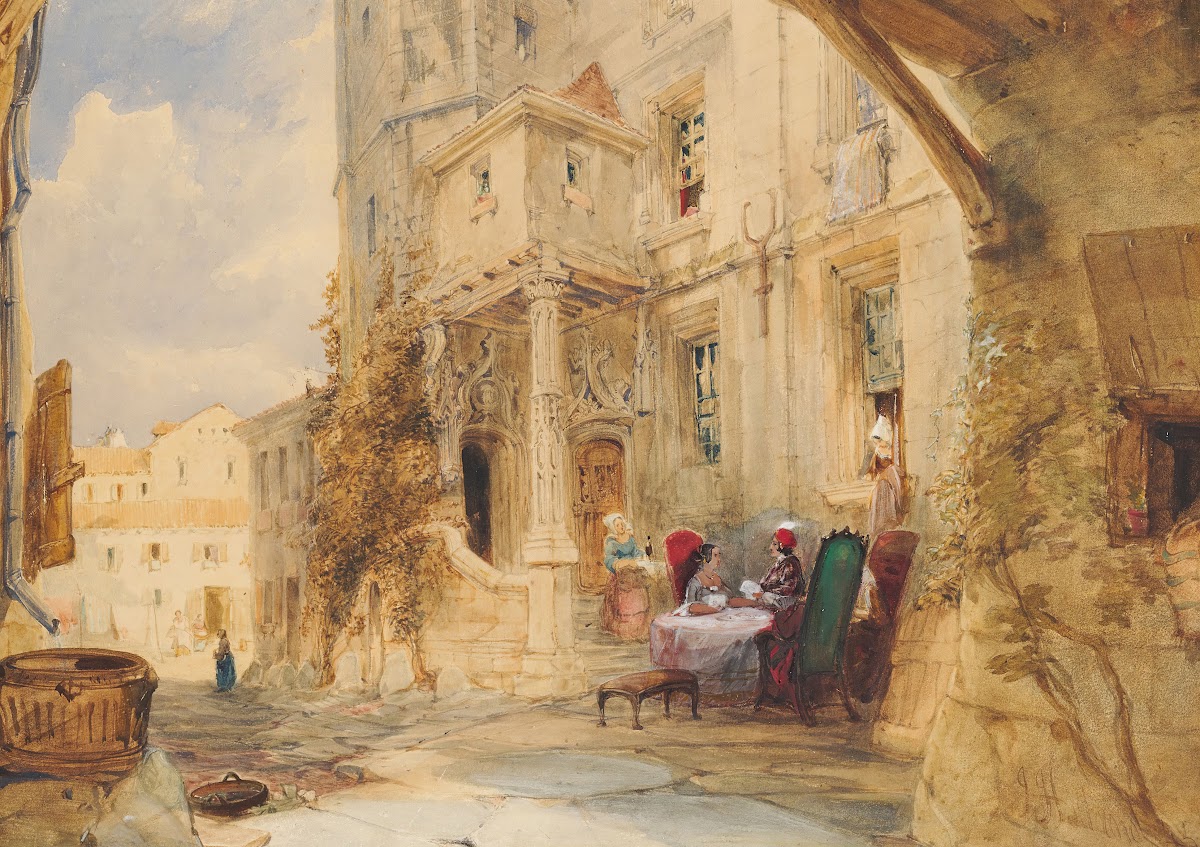 French Scene With Figures 1845