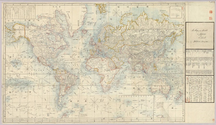 1862_A map of the world in Japanese