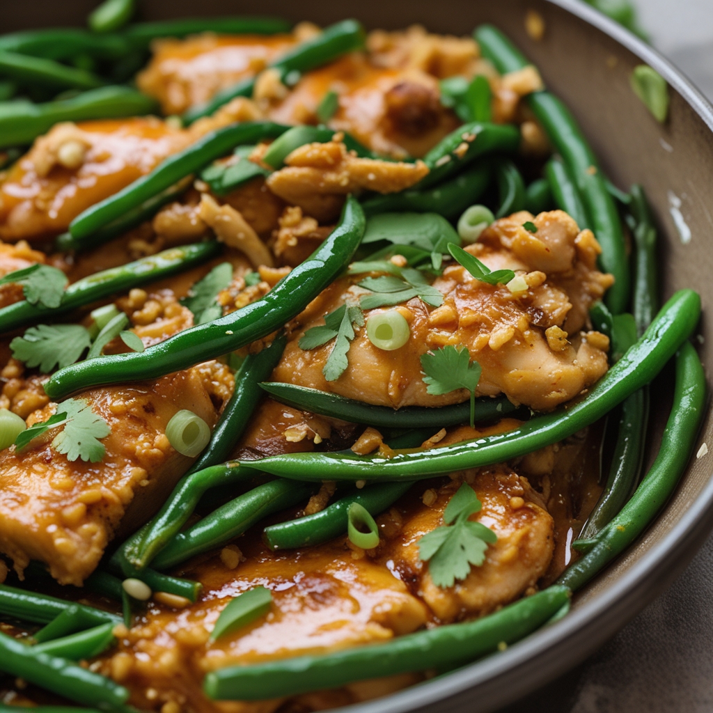 Garlicky Sweet Thai Chili Chicken & Green Beans Stir Fry – Easy, Quick Weeknight Meal