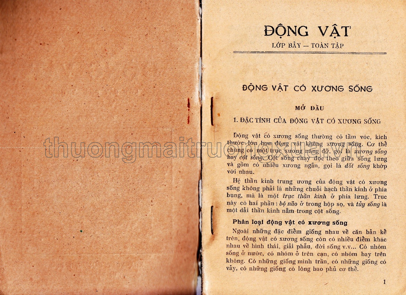 Động vật lớp 7 phổ thông (1968) - Trang 1