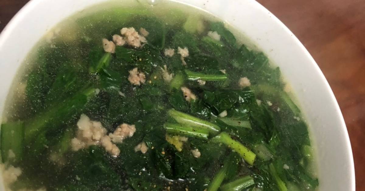 Canh cải thịt bằm