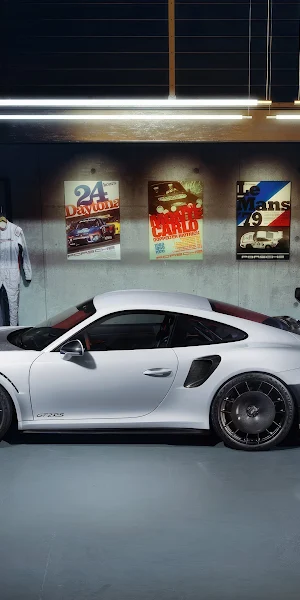 Porsche, Gt2Rs, Garage, Motorsports 4K Wallpaper Background