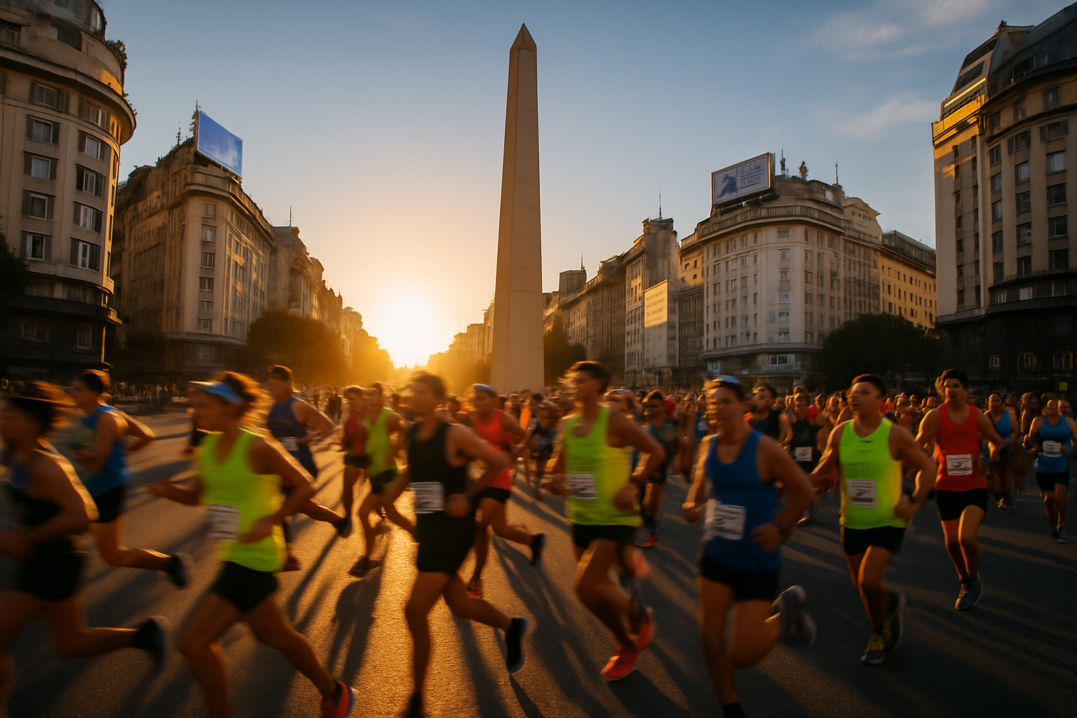 Corredores en el Maratón de Buenos Aires