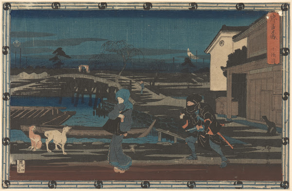 Night Attack from the Chushingura Honzo 19th century