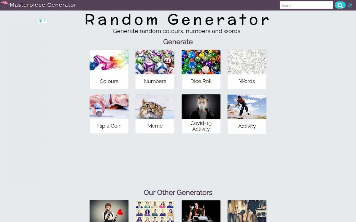 Captura de What To - Activity Generator